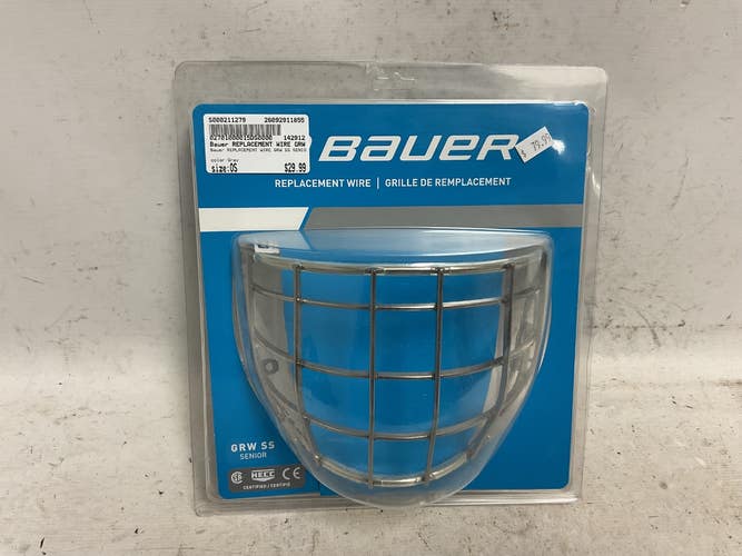 Used Bauer REPLACEMENT WIRE GRW SS SENIOR Hockey Wire Mask Grey One Size 11855-S000211279