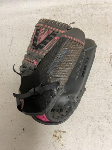 Used Franklin 22436 RH Throw Fastpitch Gloves Black And Pink 12" 11855-S000211256