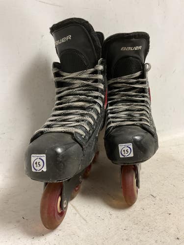 Used Bauer VAPOR RX20 Roller Hockey Skates Black Senior 9.5 11855-S000210705
