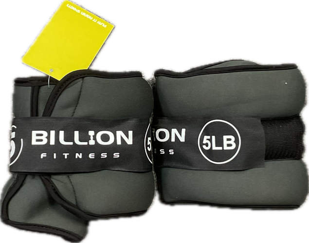 Used 5LB BILLION FITNESS ANKLE WEIGHTS PAIR Ankle Weights Black 5 lb 11855-S000210696