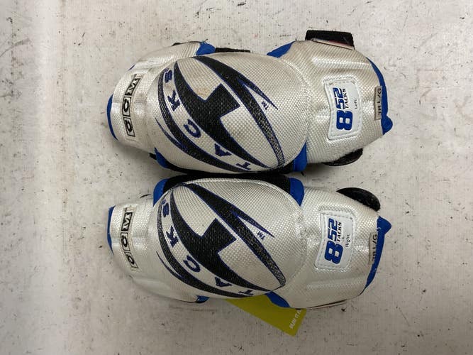Used CCM TACKS 852 Junior Elbow Pads White/Black/Royal LG 11855-S000210683