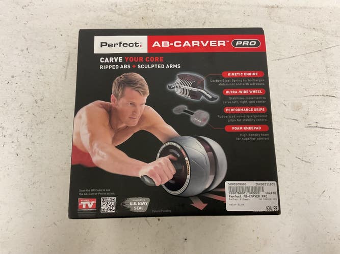 Used Perfect Fitness AB CARVER PRO Exercise Ab Wheel Black 11855-S000209865
