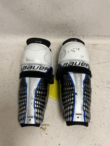 Used Bauer SUPREME ONE 15 Junior Shin Guards White/Black/Royal 10" 11855-S000209860