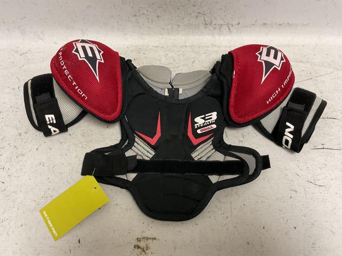 Used Easton S3 STEALTH Youth Shoulder Pads Black And Red SM 11855-S000209857