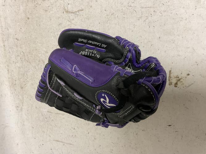 Used Rawlings HFP110BP BB/SB Glove RH Throw Black And Purple 11" 11855-S000209838