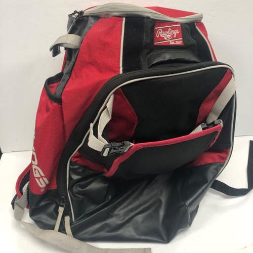 Used Rawlings VELO BB/SB Player Backpack Black And Red 11855-S000209805
