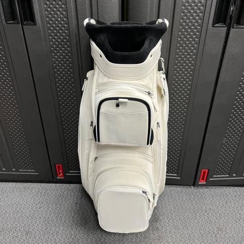 Used Taylormade SIGNATURE Mens Cart Bag Cream White 11855-S000209789