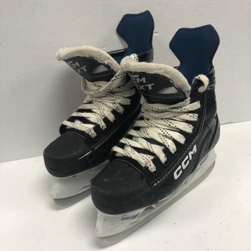 Used CCM NEXT Junior Hockey Skate Black And Carolina Blue Junior 01 11855-S000209793