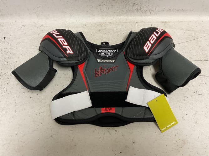 Used Bauer LIL SPORT Junior Shoulder Pads Black And Red SM 11855-S000210923