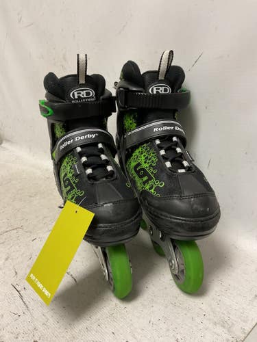 Used RollerDerby ION ADJ 2-5 Junior Rec Fitness Skates Black Adjustable 11855-S000210903