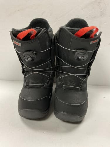 Used Burton ZIPLINE BOA Boys Snowboard Boots Black Junior 05 11855-S000210878