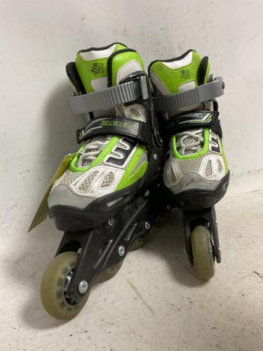 Used 5TH ELEMENT ADJ 2-4.5 Junior Rec Fitness Skates Green Adjustable 11855-S000210841