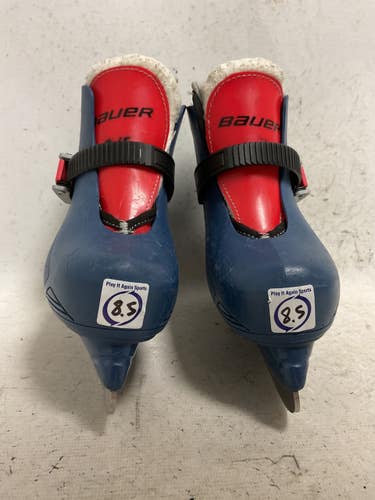 Used Bauer 8/9 Boys Softboot Skate Navy Blue Youth 08.5 11855-S000210808