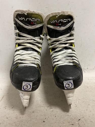 Used Bauer VAPOR X4 Junior Hockey Skate White/Black/Yellow Junior 03 11855-S000210799