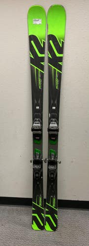 Used K2 IKONIC 80 Mens DH Ski/Binding Black And Green 170 cm 11855-S000210548