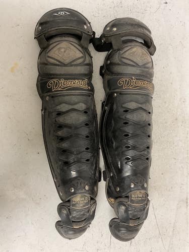 Used Diamond DLG-145 D Catchers Leg Guards Black Intermed 11855-S000210440