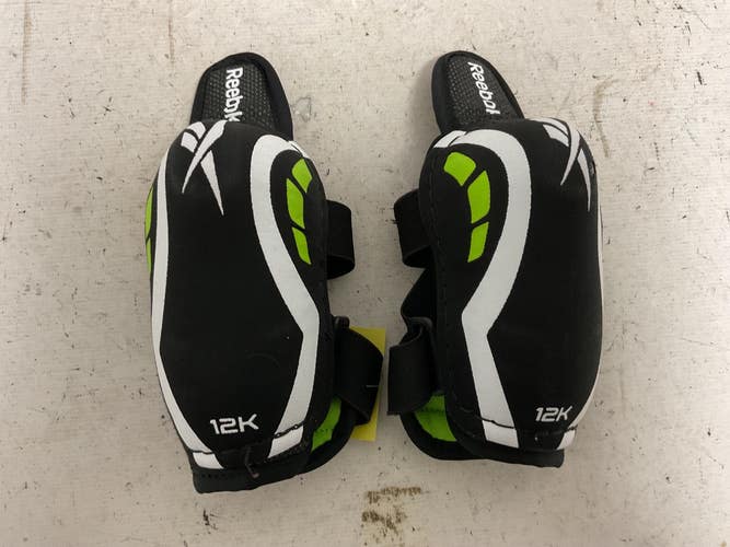 Used Reebok 12K Junior Elbow Pads Black And Neon Green SM 11855-S000210402