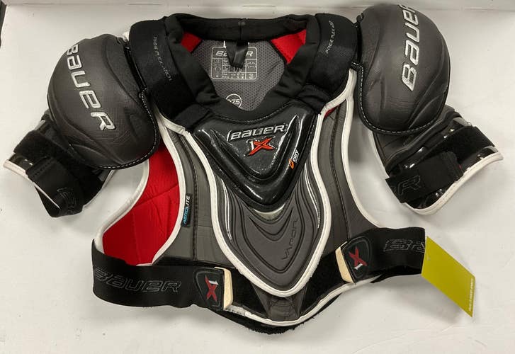 Used Bauer VAPOR 1X Junior Shoulder Pads Black LG 11855-S000210324