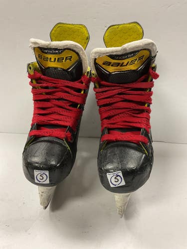 Used Bauer SUPREME S37 Intermediate Hockey Skate Black And Gold Intermediate 5.0 11855-S000210323