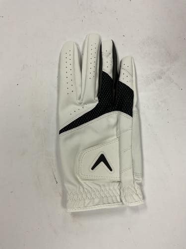 Used Callaway WEATHER SPANN Mens Golf Glove Black And White LG 11855-S000210317