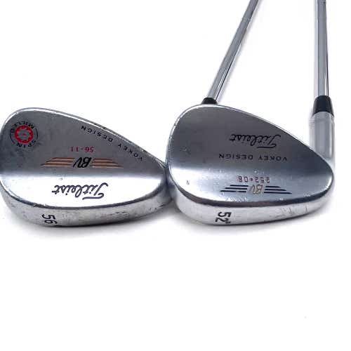 LEFTY Titleist Vokey Spin Milled CC Chrome Wedge Set 52* 8 | 56* 11 Wedge LH