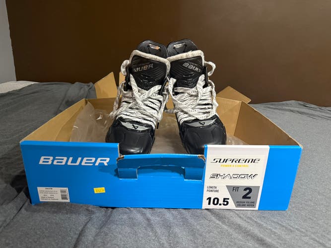 Bauer Supreme Shadow Hockey Skates Fit 2 Size 10.5