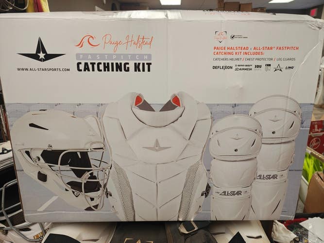 ALL STAR PHX Fastpitch Catching Kit / Paige Halstead Inspired White/Black Medium