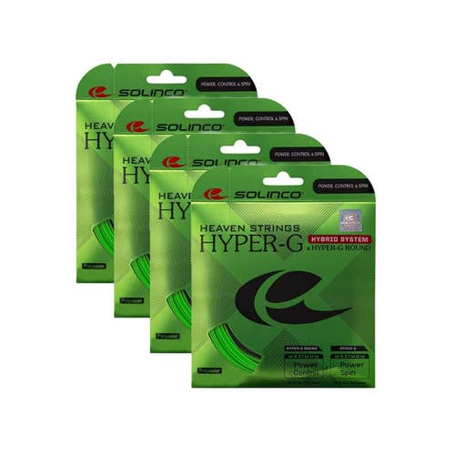 Solinco Hyper-G & Hyper-G Round Hybrid Tennis String Setup (16L / 17 Gauge)...
