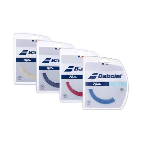 Babolat Xcel Tennis Racquet String 4-Pack Mix - 17 Gauge Shock-Absorbing...