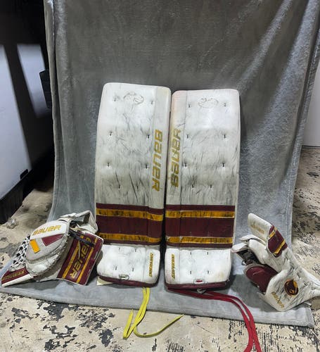 Red 34" Senior Bauer TotalOne NXG Goalie Full Set Regular (Used)