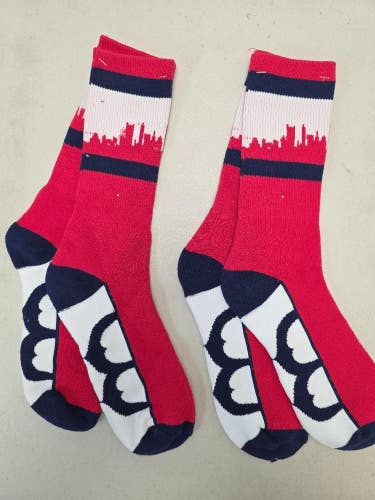 ST1 Mens MLB BOSTON RED SOX Lot of 2 Pair Socks LARGE NEW