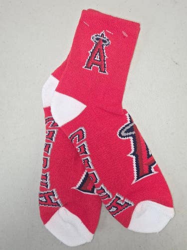 ST3 Mens MLB LOS ANGELES ANGELS Lot of 1 Pair Socks LARGE NEW