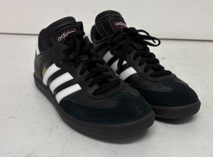 Adidas Samba Black/White Leather Indoor Soccer Sneakers US Men's 7 EU 40 NEW