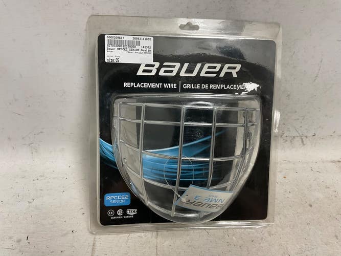 Used Bauer RPCCE2 SENIOR Hockey Wire Mask Grey One Size 11855-S000209687