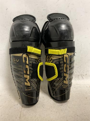 Used CCM LA KINGS Youth Shin Guards Black 8" 11855-S000209735