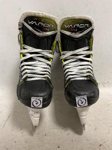 Used Bauer VAPOR X4 Junior Hockey Skate Black And Yellow Junior 02 11855-S000209751