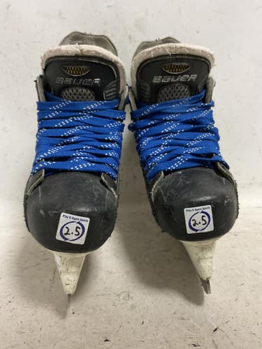Used Bauer ONE80 Junior Hockey Skate White/Black/Yellow Junior 02.5 11855-S000209756
