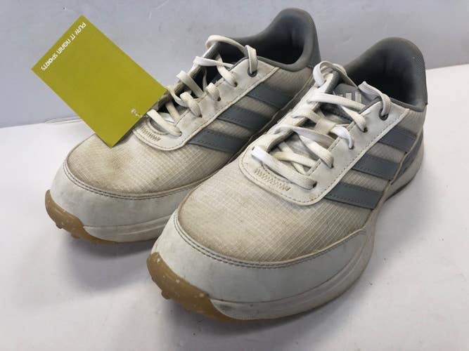 Used Adidas IF0314 Jr Golf Shoes White And Silver Junior 06 11855-S000209419