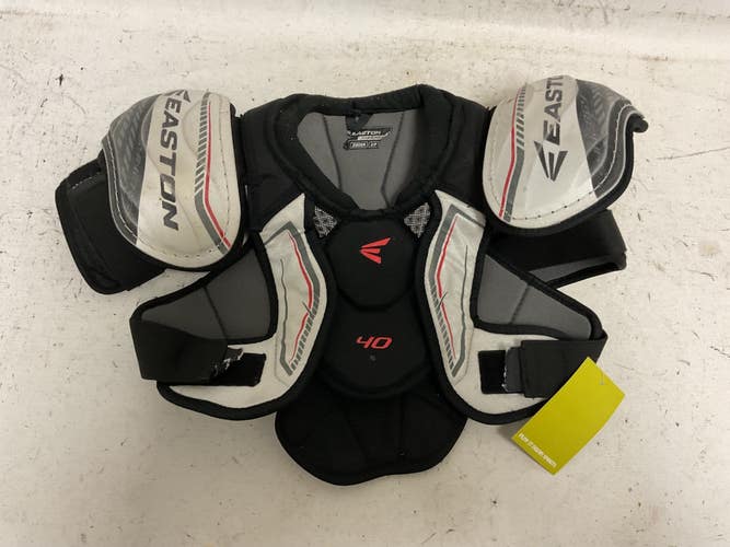 Used Easton SYNERGY 40 Junior Shoulder Pads White/Black/Red SM 11855-S000209627