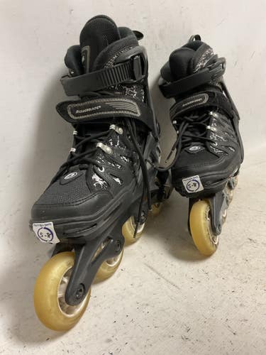 Used Rollerblade SPITFIRE 5-8 Senior Rec Fitness Skates Black Adjustable 11855-S000209626