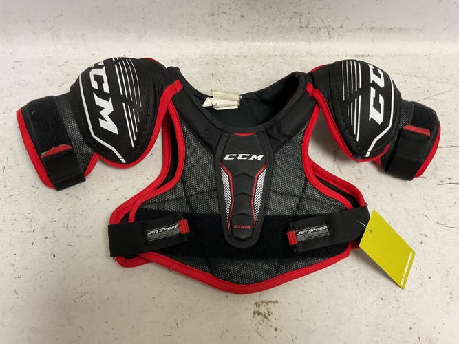 Used CCM JETSPEED EDGE Junior Shoulder Pads Black And Red SM 11855-S000209634