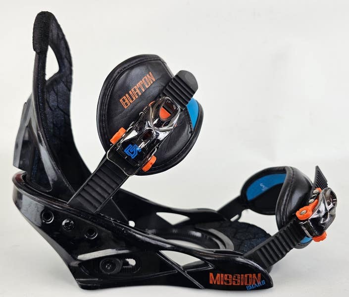 Used $150 Kids Burton Mission Smalls Snowboard Bindings Size Kids