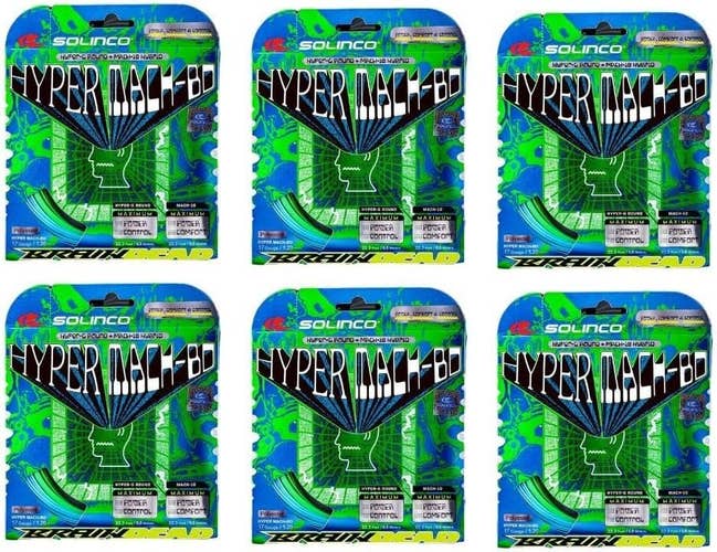 Solinco x Brain Dead *HYBRID* Hyper-G Round 17G - Mach 10 17G Tennis String-6...