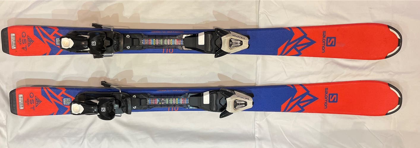 Kid's Salomon QST Max Jr 110 cm Skis With adjustable Bindings (Used)