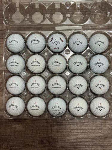 20 Callaway Chrome Soft Golf Balls - 4A Near Mint Condition