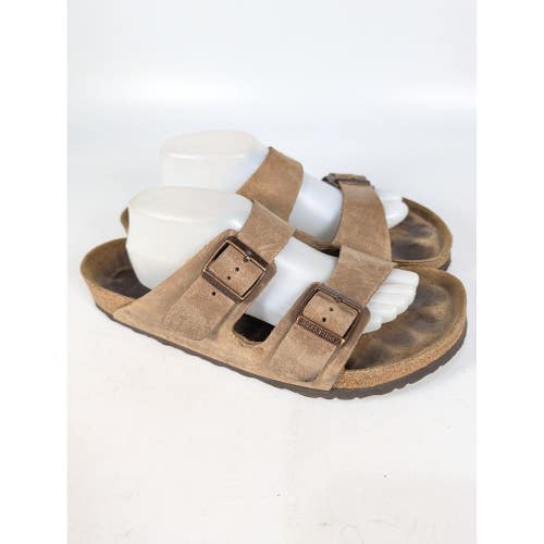 Birkenstock Arizona Tobacco Brown Oiled Leather Sandals Mens 45 L12 M12