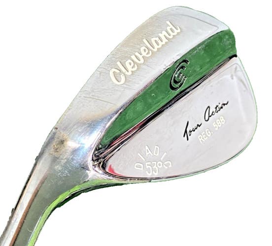 Cleveland Reg 588 Chrome Diadic 53* Gap Wedge LH +0.5" Steel 36" New Jumbo Grip