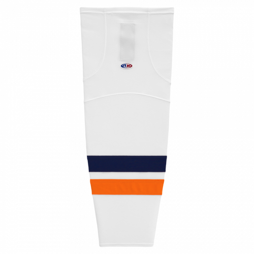 Athletic Knit HS2100-511 New York Islanders White Cut&Sew Mesh Ice Hockey Socks - Youth 21"