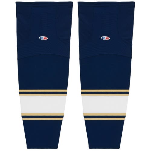 Athletic Knit HS2100-520 Notre Dame Navy Cut&Sew Mesh Ice Hockey Socks - Intermediate 25"