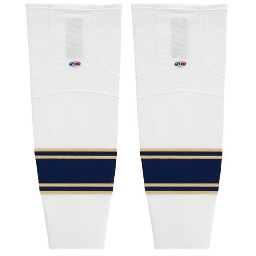 Athletic Knit HS2100-521 Notre Dame White Cut&Sew Mesh Ice Hockey Socks - Intermediate 25"